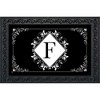 Briarwood Lane Everyday Doormat 30x18 Indoor Outdoor Black and White Monogram F Doormat - 2 of 4