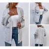 Coolmee Women's Fair Isle Cardigan Winter Ethnic Vintage Argyle Knit Outwear Sweater - 2 of 4