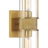 Possini Euro Design Miranda Modern Wall Light Sconce Warm Brass Hardwire 4 1/2" 2-Light Fixture Clear Glass Shade for Bedroom Bathroom Vanity Reading - 3 of 4