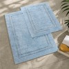Non-Slip Machine Washable Solid Cotton 2 Piece Bathroom Rug Set by Blue Nile Mills - 2 of 4