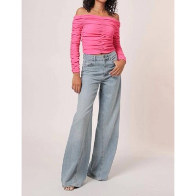 Women's Kai Off Shoulder Top - line and dot