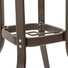 Square Patio Bar Height Table with Tempered Glass Top & Umbrella Hole - Brown - Crestlive Products: Aluminum Frame, Weather-Resistant - 4 of 4