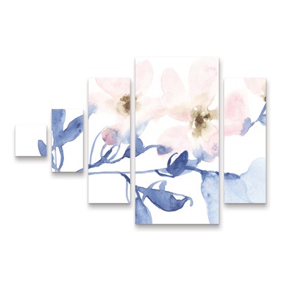Trademark Fine Art Jennifer Goldberger  Cherry Blossom Light II 5 Piece Panel Set Art