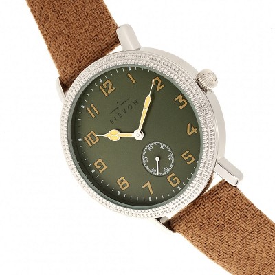 Elevon Northrop Wool-Overlaid Leather-Band Watch - Camel/Green - image 3