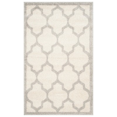 2'6"X4' Rectangle Amherst Outdoor Patio Rug  Beige/Light Gray - Safavieh