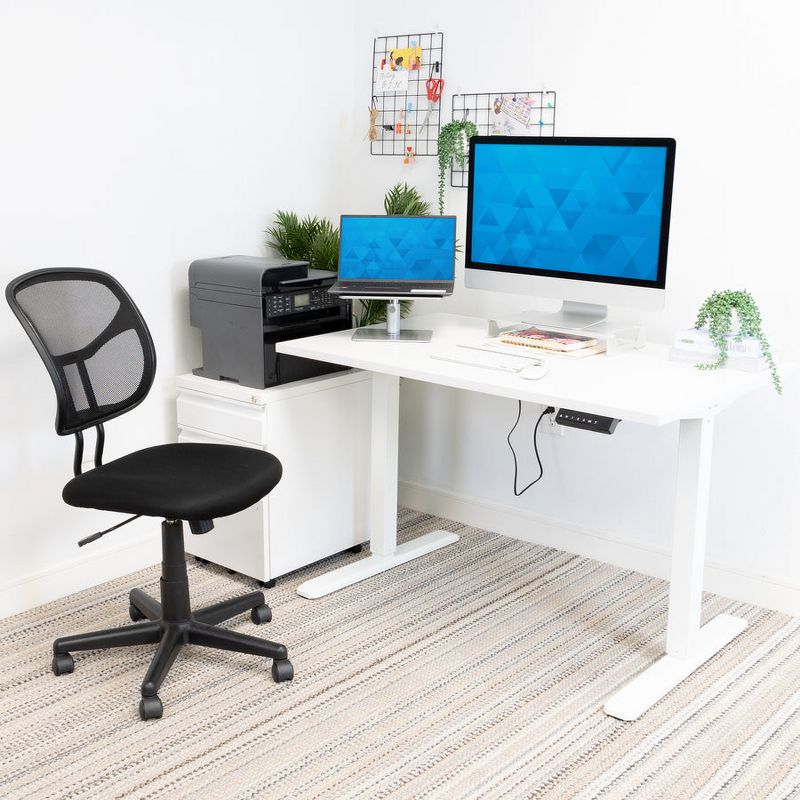 Mount-It! Height Adjustable Electric Sit-Stand Desk, 176 Lbs. Capacity, 47.5" W x 29.5" D x 1" H, 4 of 10