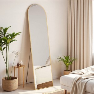 FONTOI Arched/Rectangle Full Length Floor Mirror with Aluminum Alloy Frame Large Standing Mirror for Bedroom Living Room Entryway Bathroom - 1 of 4