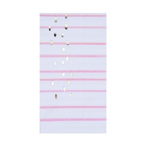 Jollity & Co. - Pretty in Pink Guest Napkins - Pack of 16 Paper Napkins - 1 of 2