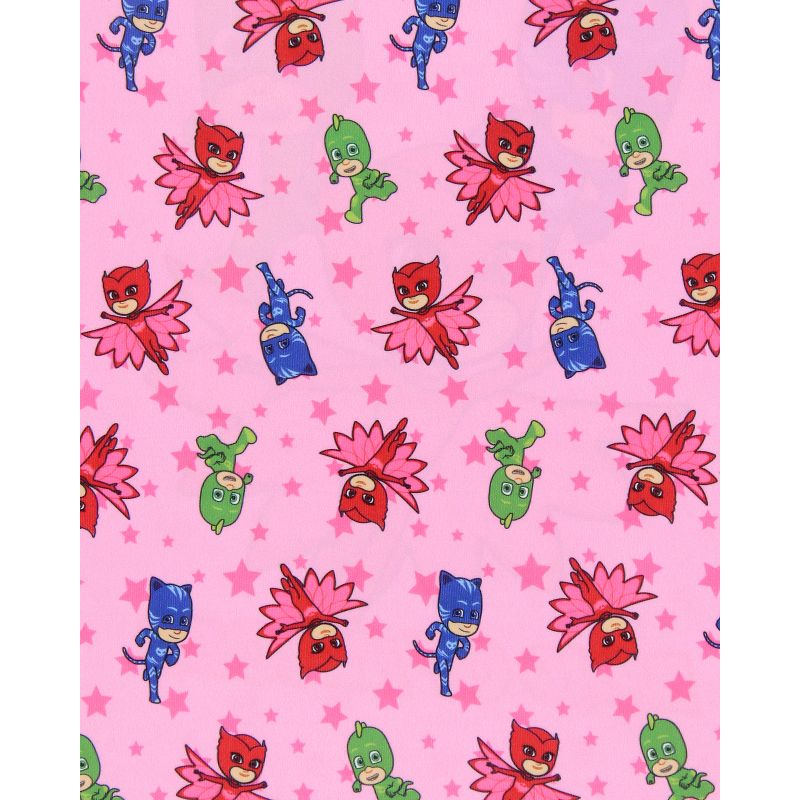 PJ Masks Girls' Gekko Catboy Owlette Characters Pajama Dress Nightgown Pink, 3 of 5