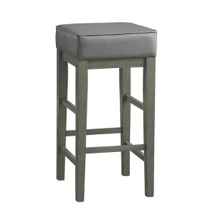 NicBex Dining Chairs Set of 2 Upholstered Chair Transitional Backless Faux Leather Stools Pub Height Stools for Kitchen, Home Bar, White - 1 of 4