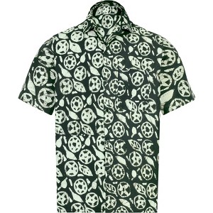 HAPPY BAY Men's Stylish Summer Short Sleeve Hawaiian Vacation Shirts Cruise Holiday Tops Button-Down Hawaii Shirts Men - 1 of 4