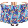 HAPPY BAY Men's Lava Lava Hawaiian Vacation Sarongs Summer Long Beach Cover Up Swimwear Holidays Pareo Beachwear For Men One Size Blue, Floral - 4 of 4