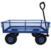 Anybear Heavy Duty Metal Garden Cart Steel Mesh Blue 300lbs Garden Cart - 4 of 4