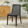 Modway Monarch Wood Dining Accent Chair with Cane Back and Padded Seat in Black Black Gray - 4 of 4