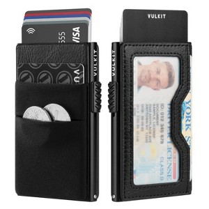 Minimalist Wallet with ID Window & EDC Pocket Pop Up Card Holder RFID Blocking Slim Wallet Design - 1 of 4