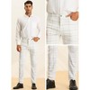 Lars Amadeus Men's Plaid Pattern Flat Front Straight Leg Dress Pants - 4 of 4