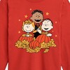 Boys' - Peanuts - Pumpkin Trio Long Sleeve Graphic T-Shirt - 2 of 4