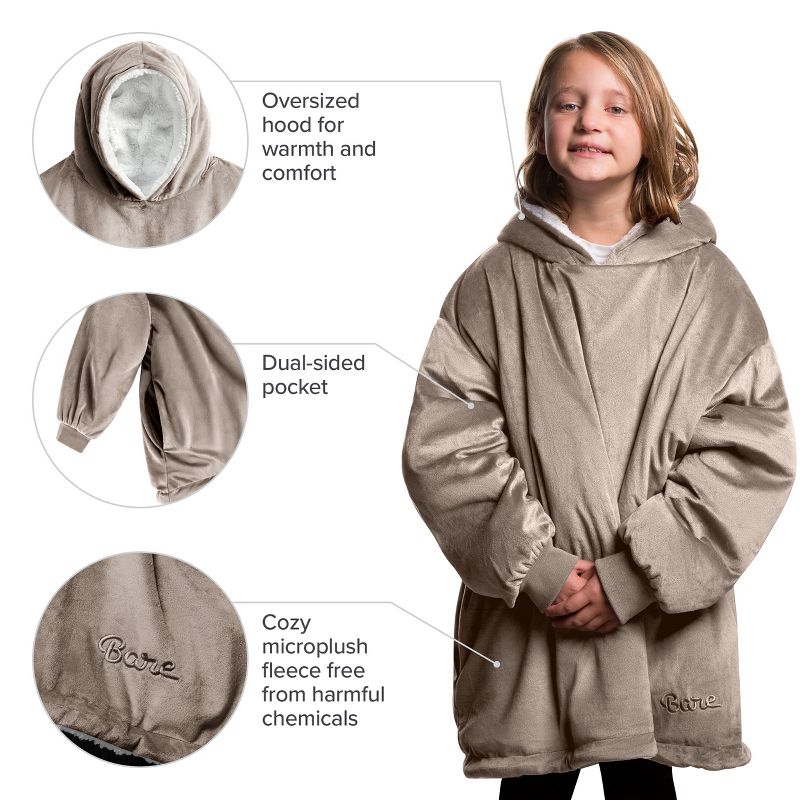 Fleece Wearable Blanket with Sleeves by Bare Home, 4 of 8