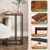 C Shaped End Table, Small Side Tables for Sofa and Bed, Couch Table That Slides Under for Living Room, Bedroom, Home Office, Small Spaces - 2 of 4