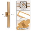 LLHZSY 27 1/5" Modern Long LED Wall Light Fixture Mount for Exterior Porch Yard Patio Garage-Black/Gold - 3 of 4