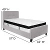 Flash Furniture Tribeca Button Tufted Upholstered Platform Bed with Memory Foam Pocket Spring Mattress - image 3 of 4