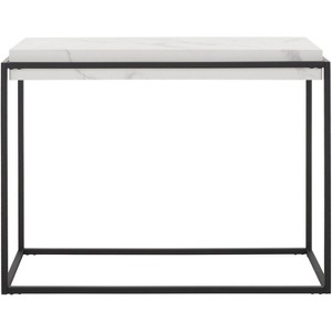 Edgefield Console Table - White Faux Marble/Black - Safavieh - 1 of 4