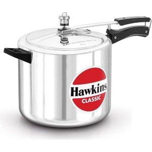 Hawkins Classic 10L Aluminum Pressure Cooker: 1-Year Warranty, Locking Lid, Cool Touch Handle, Hand Wash, Silver - 1 of 3