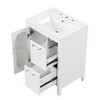 Akoasm 24 in. W Sink Bathroom Vanity Cabinet with Two Drawers, Door and Adjustable Shelf-White - 4 of 4