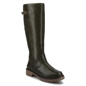 Journee Women's Zemmie Knee High Wide-Calf Casual Quilted Boots - 1 of 4