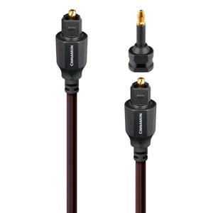 AudioQuest Cinnamon Toslink Optical Cable with Mini-Adaptor (16.42 ft.) - 1 of 2