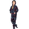 Footed Pajamas - Winter Whiteout Kids Hoodie Fleece One Piece - 4 of 4