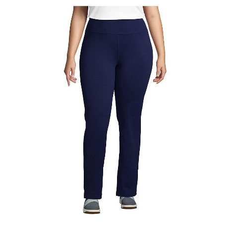 Lands' End Women's Plus Size Active Yoga Pants - X Large Plus - Deep ...