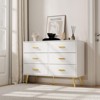 Console Table with 6-Drawer,Tall Dresser for Bedroom, Tall Chest of Drawers Tower, Storage Dresser Organizer Units - 2 of 4