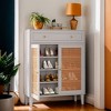 Hommoo Wooden Storage Cabinet Sideboard with Adjustable Shelves and Drawer - 4 of 4