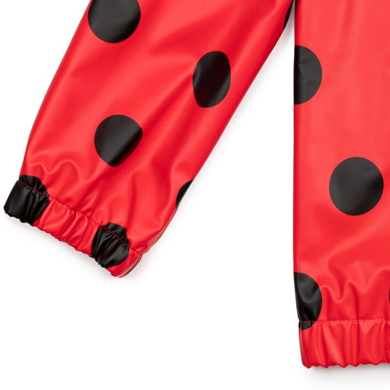 Miraculous Ladybug Girls Zip Up Waterproof Rain Jacket Little Kid to Big Kid , 5 of 8