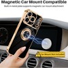 HTUTWOO Designed for iPhone 17 Pro Max Case, with 360° Rotatable Ring Holder, Support Magnetic Car Mount, Glitter Plated Protective Cover - 4 of 4