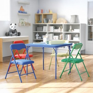 Flash Furniture Kids Colorful 5 Piece Folding Table and Chair Set - 1 of 4