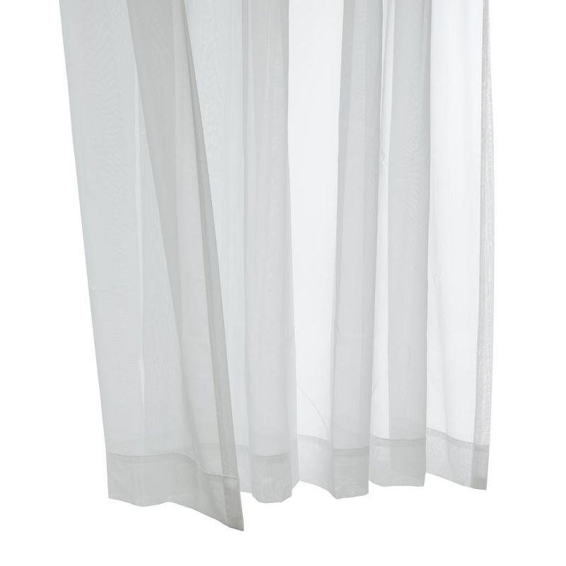 Habitat Rhapsody Voile Sheer Sheer Texture and Supple Drapeability Rod Pocket Light Filtering Curtain Panel White, 4 of 6