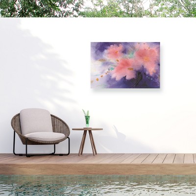 Sheila Golden Violet Variations Outdoor Canvas Art
