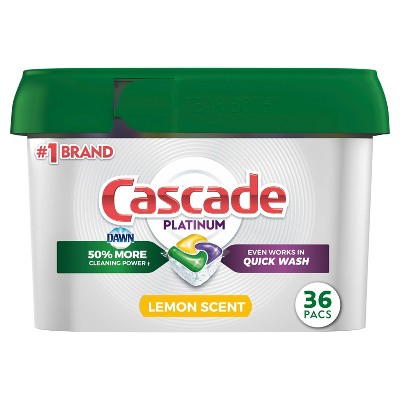 Cascade Platinum ActionPacs Lemon Scent Dishwasher Detergent