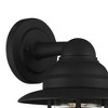 John Timberland Marlowe Farmhouse Rustic Wall Light Sconce Matte Black Hardwire 9 1/4" Fixture Metal Cage Clear Glass for Bedroom Living Room Hallway - 2 of 4