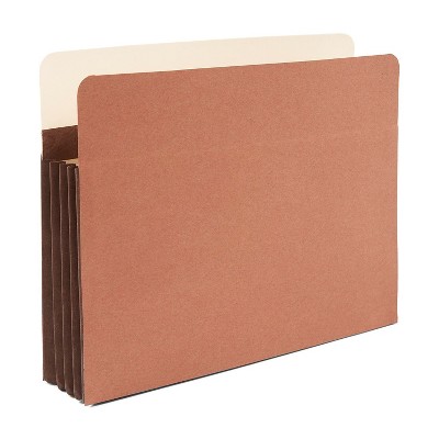 HITOUCH BUSINESS SERVICES Heavy-Duty Reinforced File Pocket 3.5" Exp Letter Size Brown 10/BX