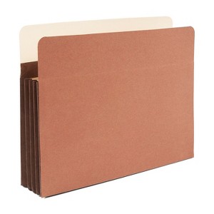 Staples 3-1/2" Heavy-Duty Expanding Pockets Letter Size Brown 10/BX 704358 - 1 of 4