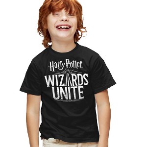 Boys' Short Sleeve Harry Potter Wizards Unite Wizards Unite Logo T-Shirt - 1 of 4