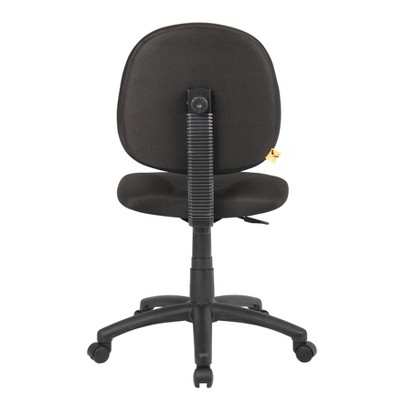 ErgoFlex Diamond Swivel Task Chair in Black with Adjustable Support