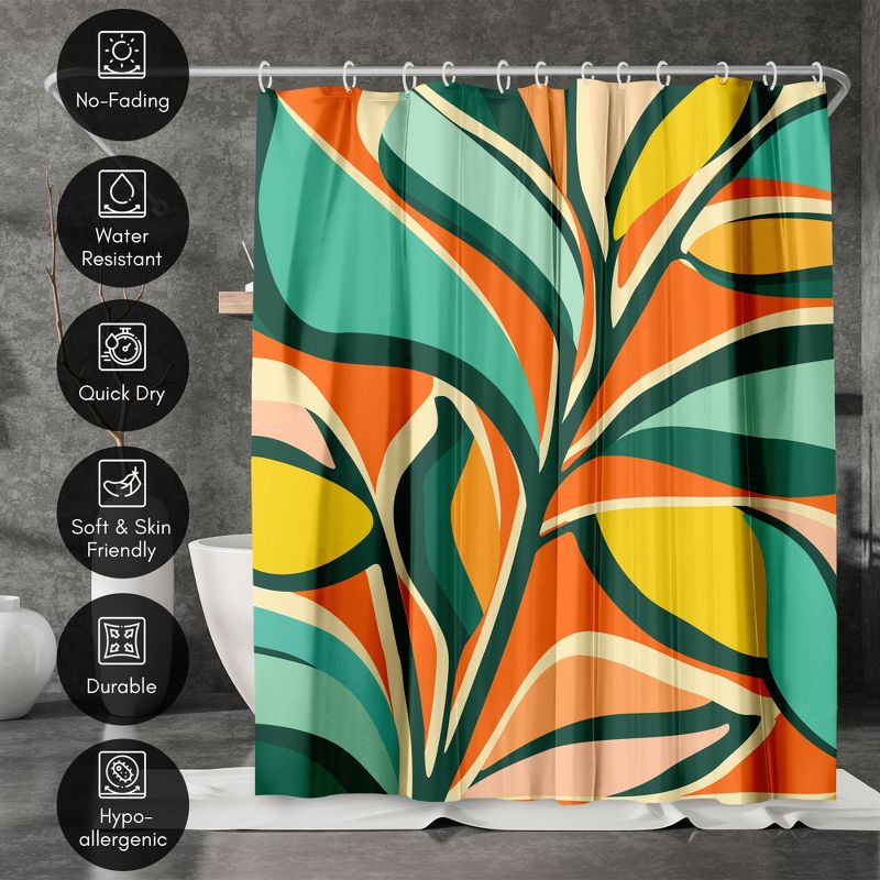 Americanflat 71" x 74" Shower Curtain Style 5 by Modern Tropical, 5 of 7