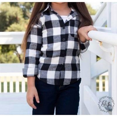 Girl's Plaid Flannel Top - Southern Grace