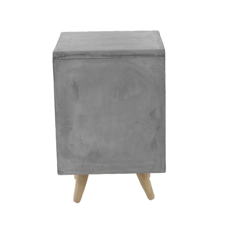 FIBER CLAY WOOD ACCENT TABLE 16W 21H - Olivia & May, 3 of 8