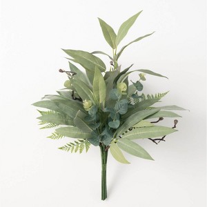 Sullivans Artificial Eucalyptus Mix Bush 27" Green - 1 of 2