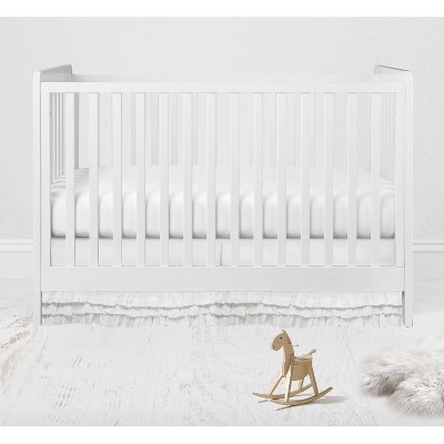 Bacati - MixNMatch White frills on bottom Crib/Toddler ruffles/skirt